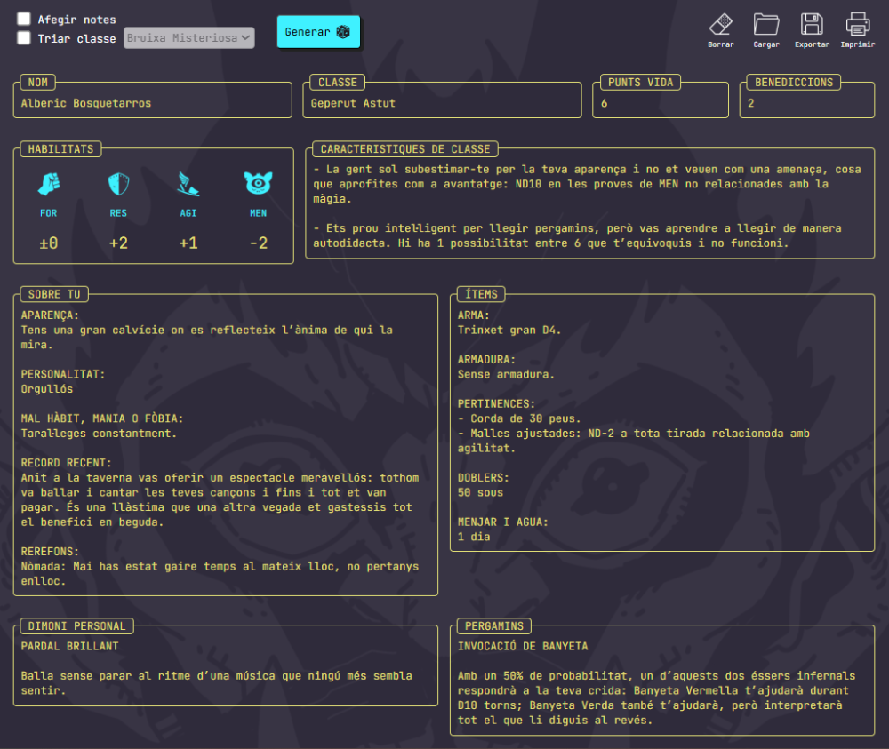 Generador de Personatges de Pork Mort