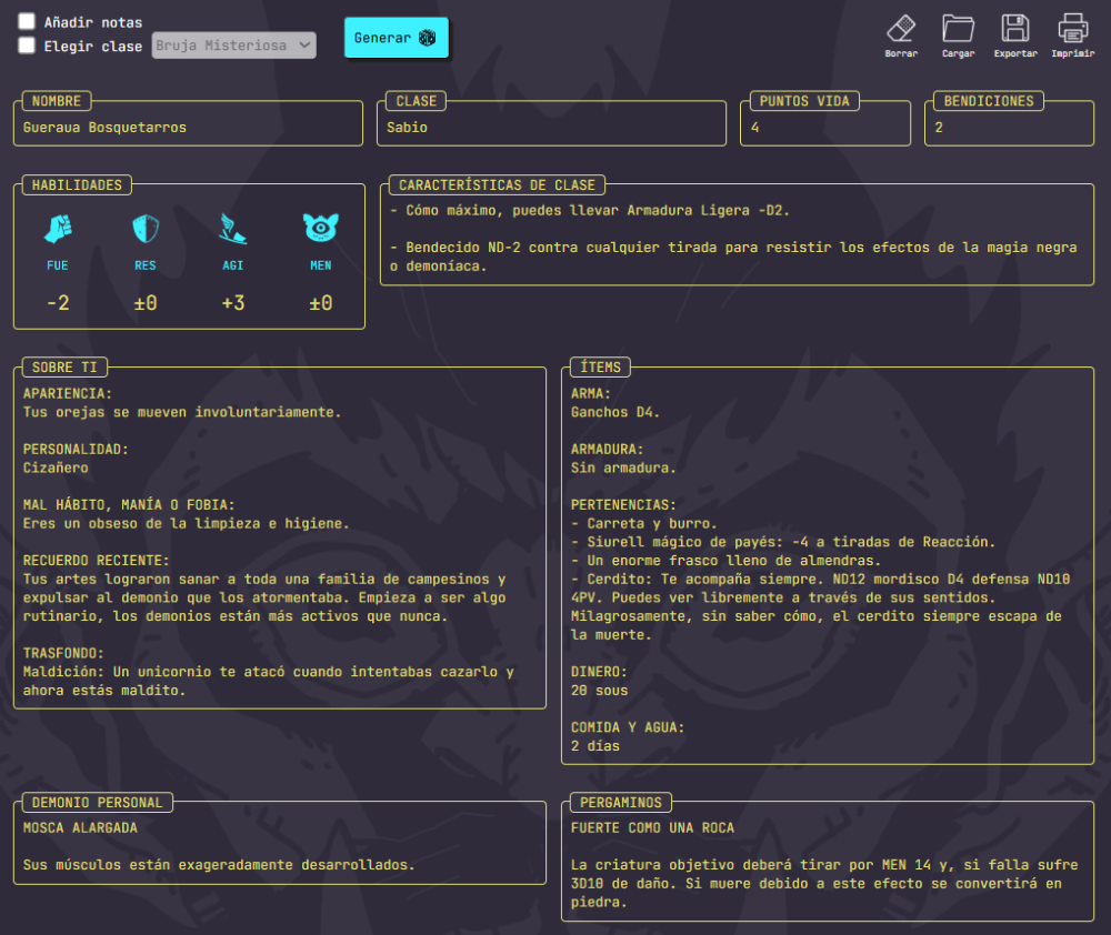 Generador de Personajes de Pork Mort